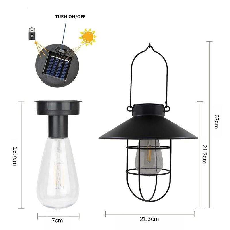 Agnes - Vintage Metall Solar Wandleuchte