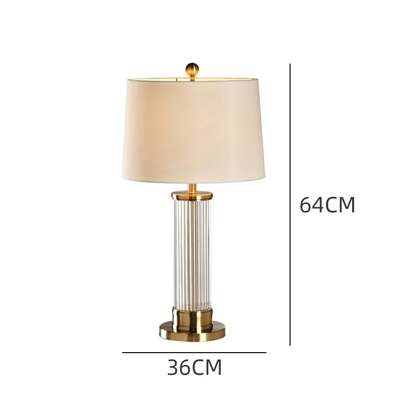 VitrumLux – Glas- und Stoff-Tischlampe