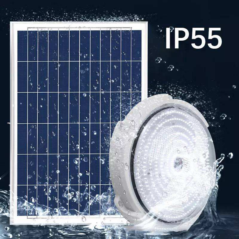 Lampa sufitowa solarna do użytku wewnętrznego/zewnętrznego z pilotem
