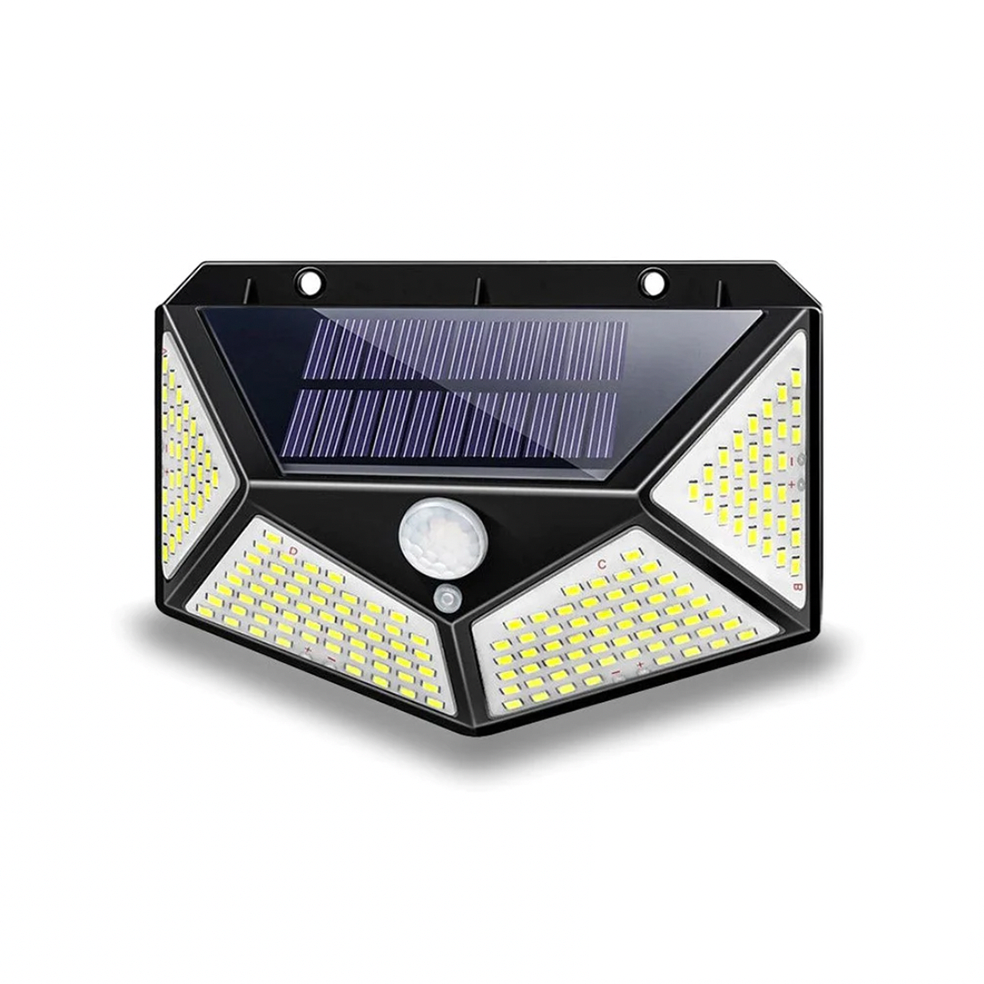 Štiristranska vodoodporna solarna stenska svetilka