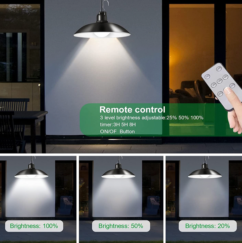 Lampy wiszące solarne z podwójną głowicą