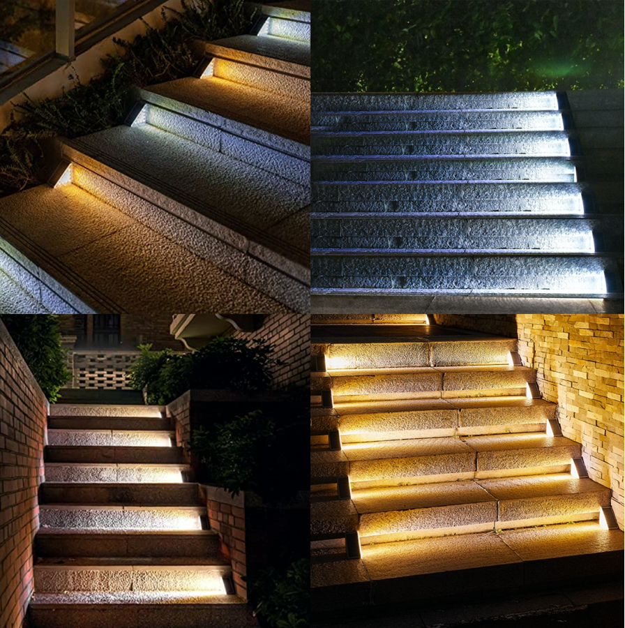 Solarbetriebene Treppenlichter für Außenbereiche und Wege