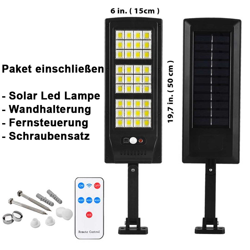 800W Solarna LED zunanja svetilka – zelo svetla stenska svetilka s senzorjem gibanja