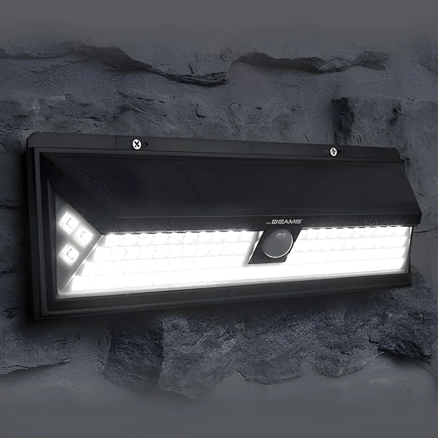 118 LED Solar Wandleuchte für den Zaun – 1000 Lumen Helligkeit