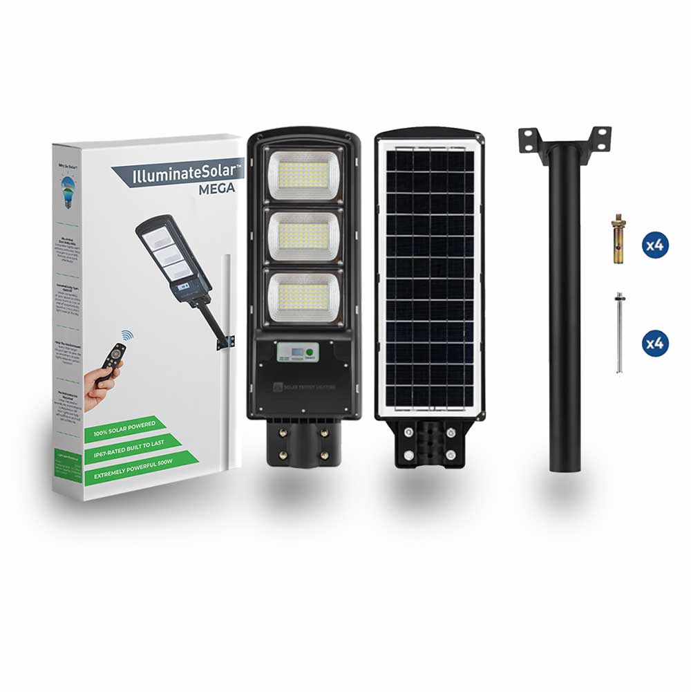 IlluminateSolarMega™- Die Ultimative 375W/6500 Lumen Ultra-helle Solar-Straßenleuchte