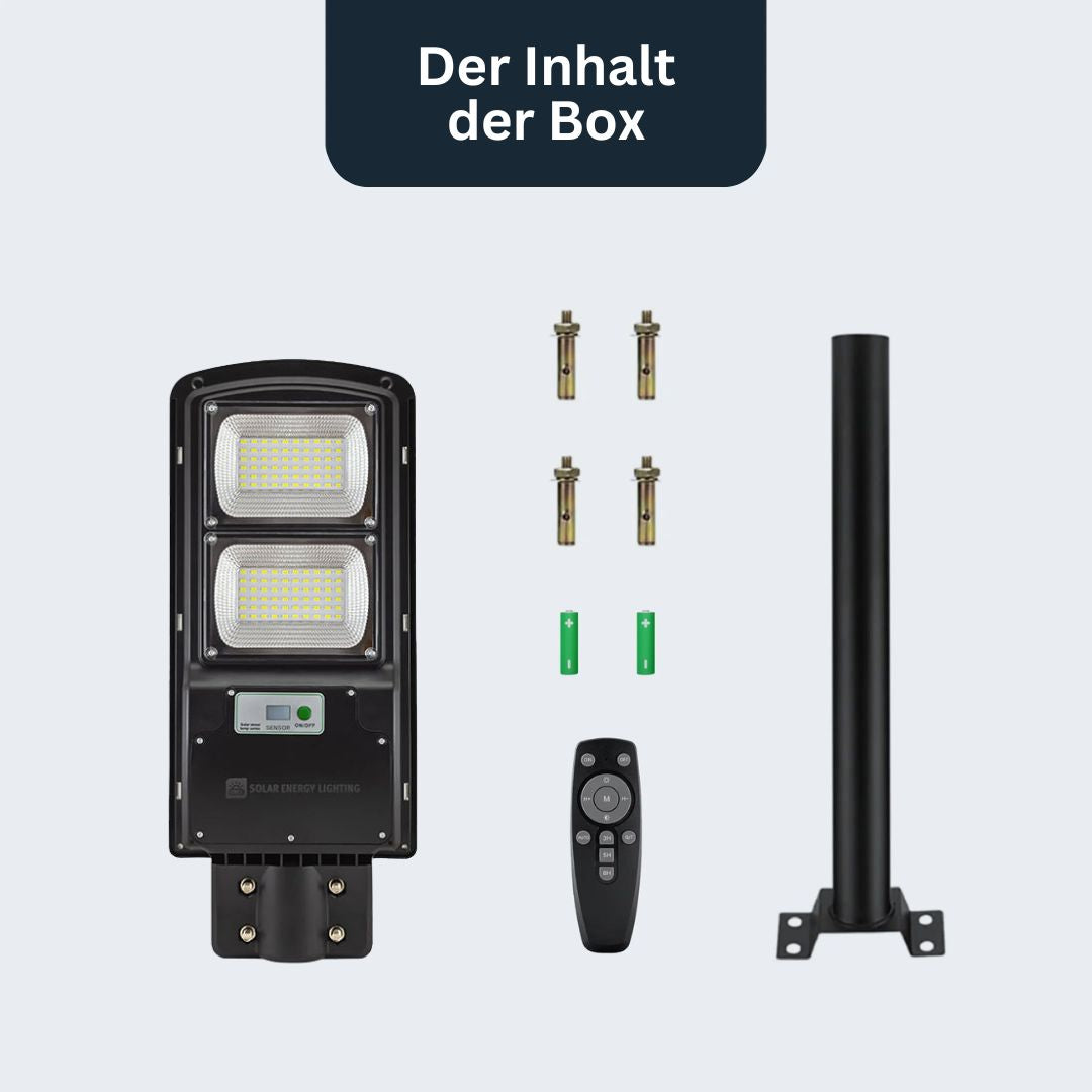 IlluminateSolarMega™ - 3 Lichter + 1 Frei 300W/6000 Lumen Ultra-helle Solar-Straßenleuchte