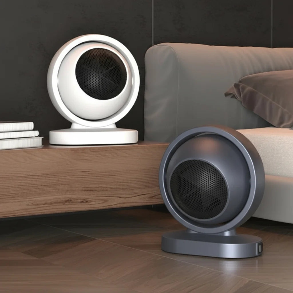 Mini-Heizlüfter für den Schreibtisch – Drehbar, leise & energieeffizient