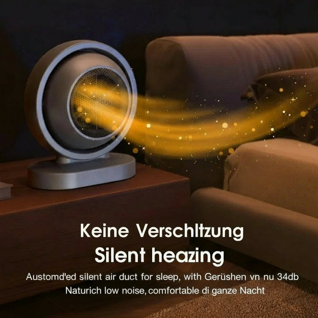 Mini-Heizlüfter für den Schreibtisch – Drehbar, leise & energieeffizient