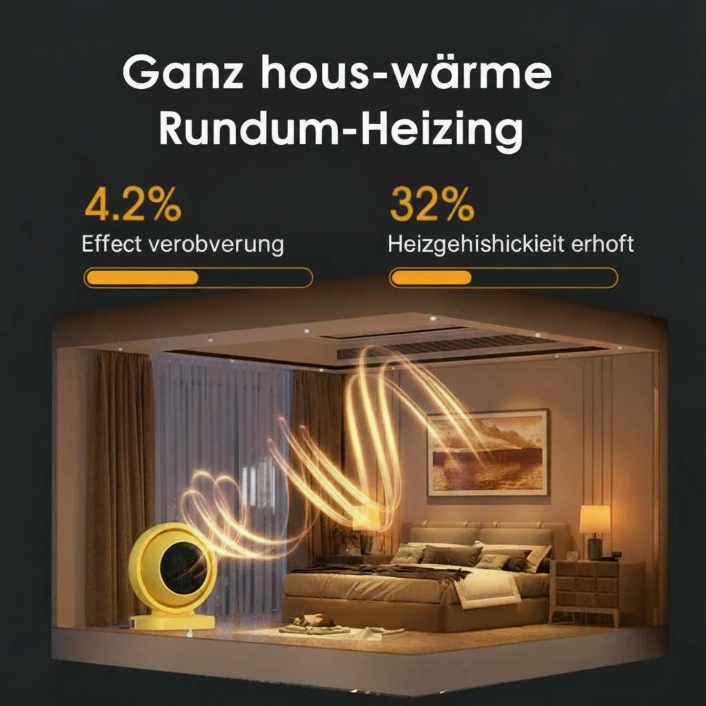 Mini-Heizlüfter für den Schreibtisch – Drehbar, leise & energieeffizient