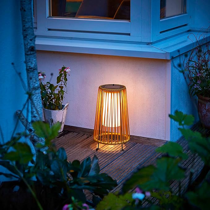 Solaro Rattan Bodenleuchte