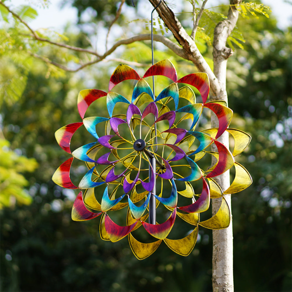 Blütenzauber | Bunte Handgemachte Windmühle Für Den Garten Deko 1