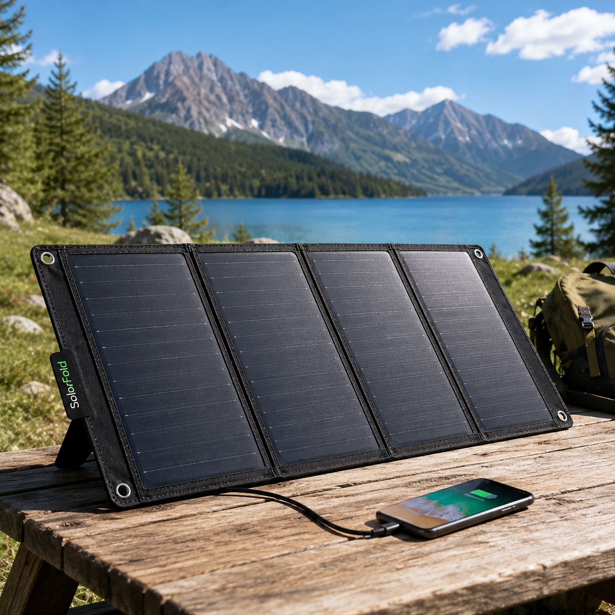 50W Faltbares Solarpanel für Camping, Outdoor & Reisen – Tragbares Solarmodul