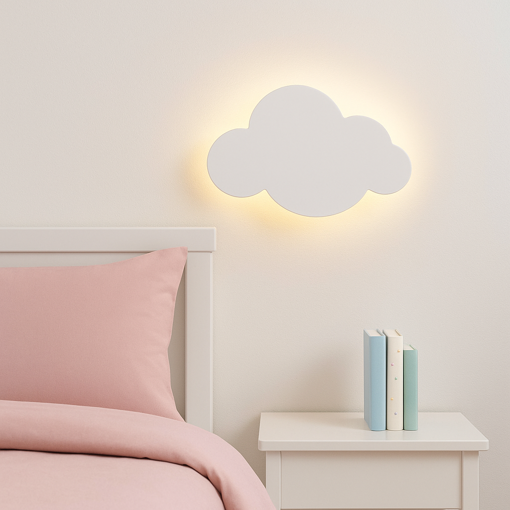 Wolkensilhouette LED-Wandleuchte mit sanftem Glühen