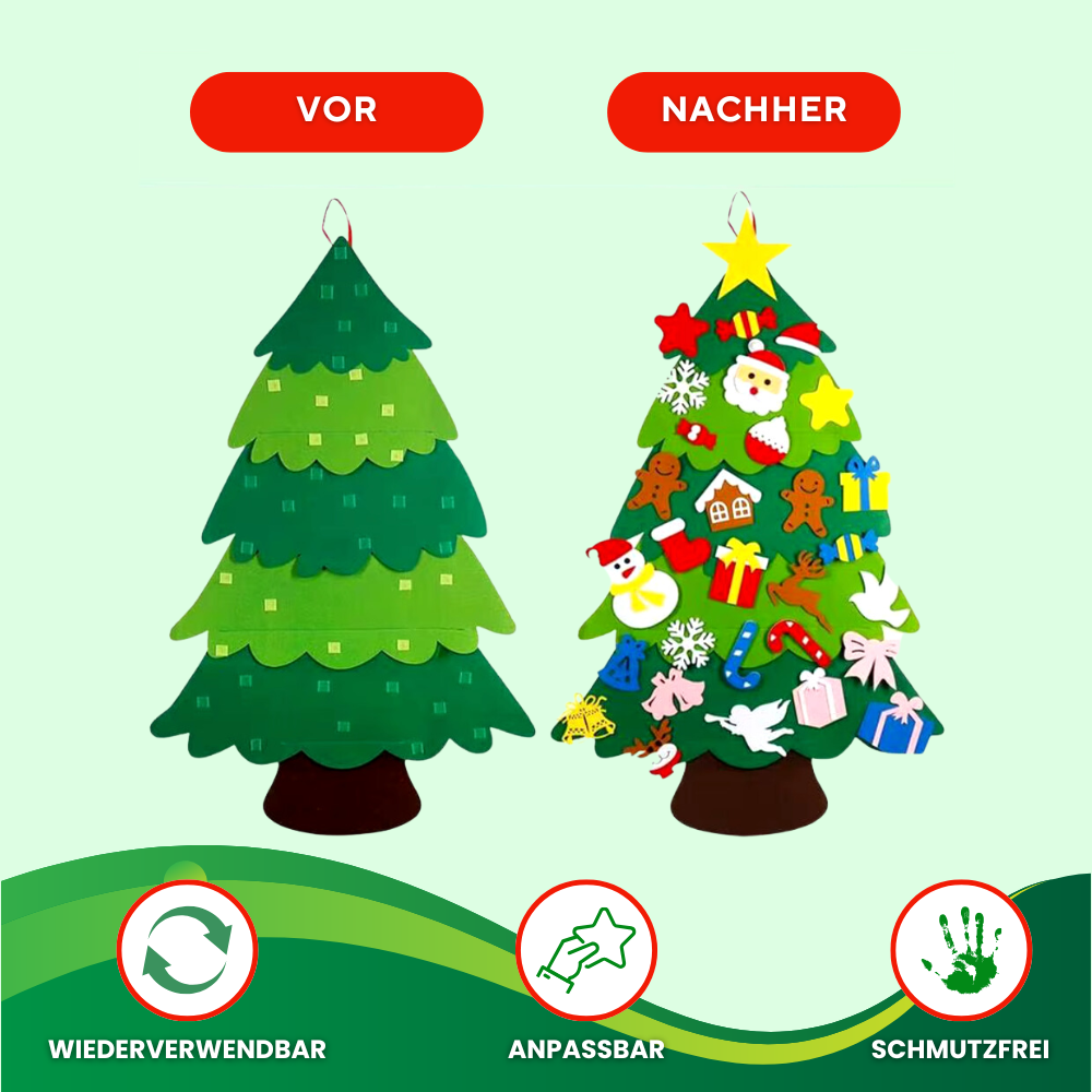 Beleuchteter Filz-Weihnachtsbaum