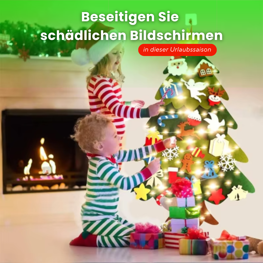 Beleuchteter Filz-Weihnachtsbaum