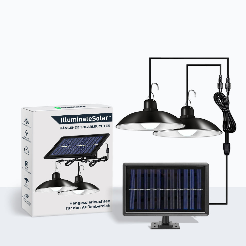 Solar-Pendelleuchten mit Doppelkopf