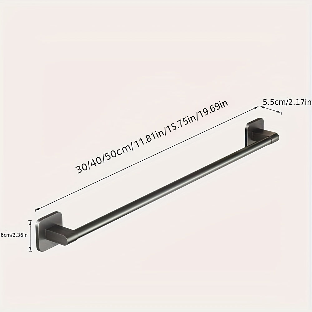 DekoStahl | Eleganter Schwarzer Handtuchhalter Ohne Bohren für Badezimmer 5