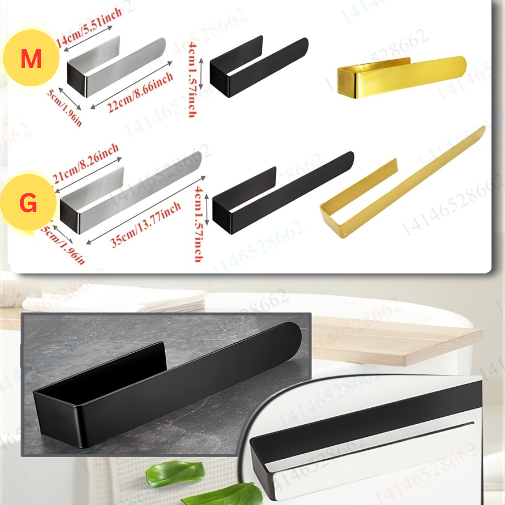 EdelstahlEleganz | Moderner Selbstklebender Handtuchhalter Ohne Bohren Bad 6