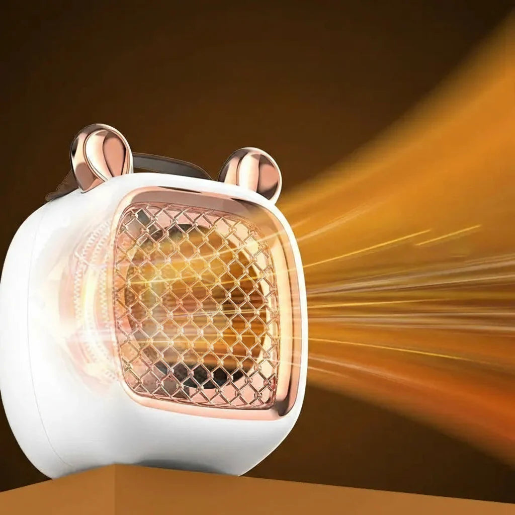 Przenośny elektryczny grzejnik – cichy podgrzewacz na stół i stopy