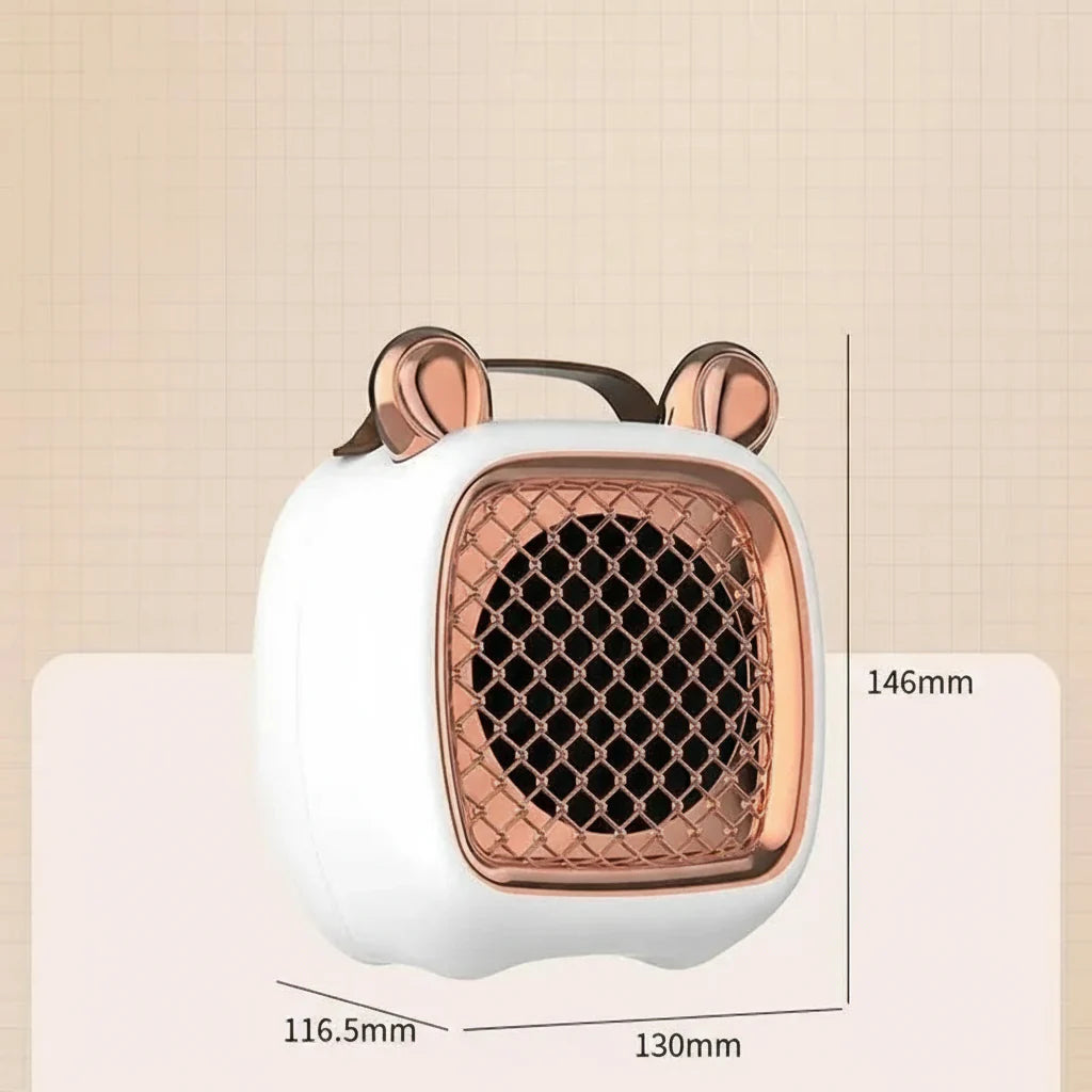 Przenośny elektryczny grzejnik – cichy podgrzewacz na stół i stopy