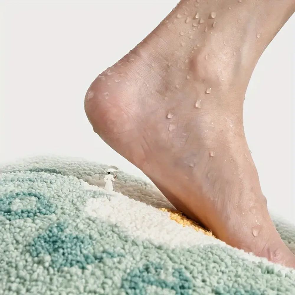 Floralis | Elegante Rutschfeste Badematte mit Blumenmuster für Badezimmer 5