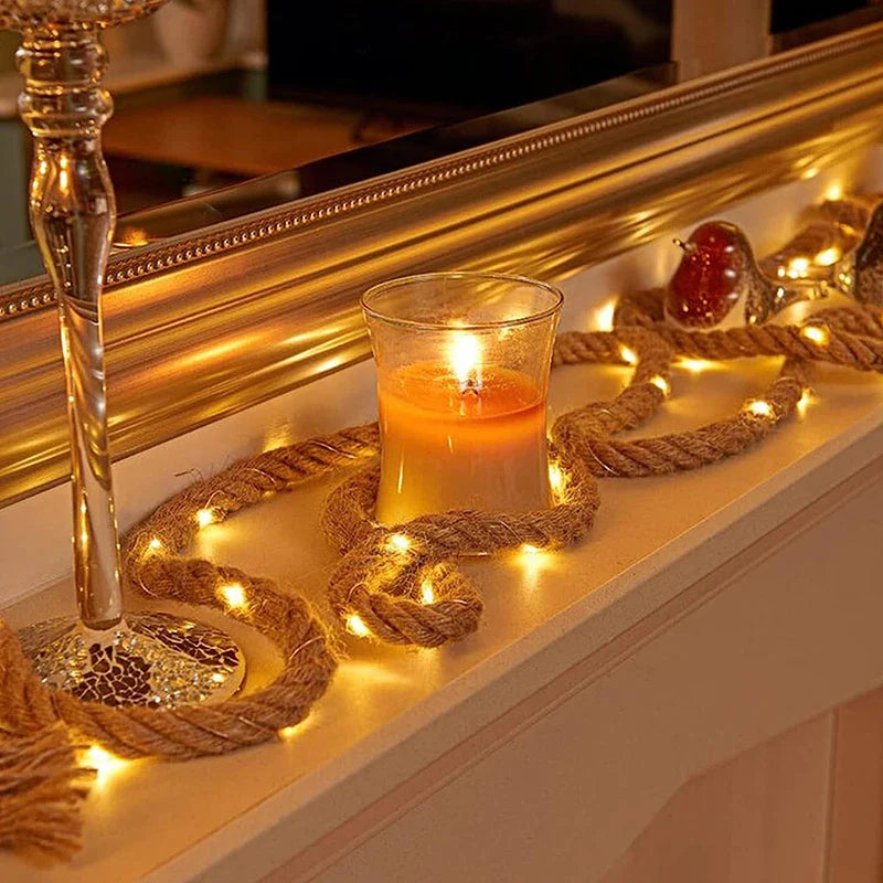 LumiCord | Rustikale Warmweiße LED Lichterkette für Außenbereich 2