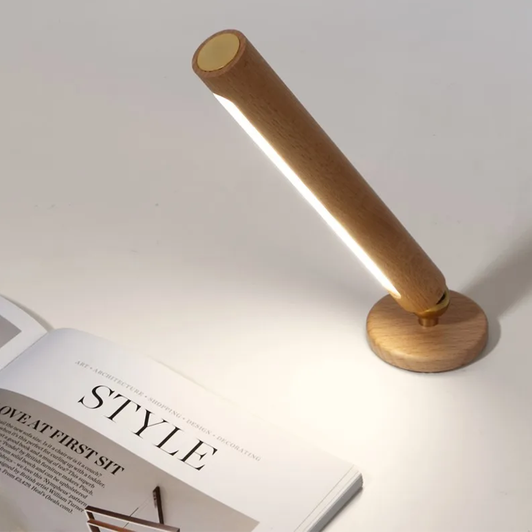 Lustre - Wiederaufladbare Wandleuchte aus Holz