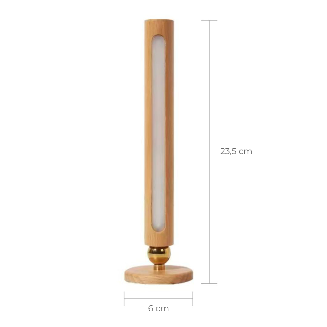 Lustre - Wiederaufladbare Wandleuchte aus Holz