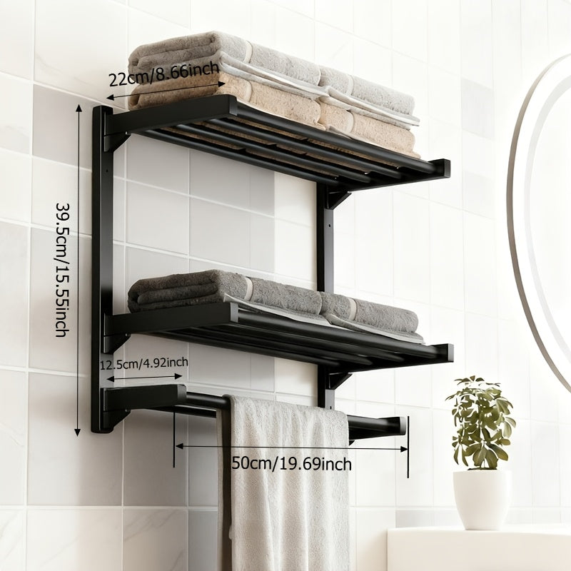 MetallEleganz | Stilvoller Handtuchhalter Ohne Bohren Für Badezimmer 2