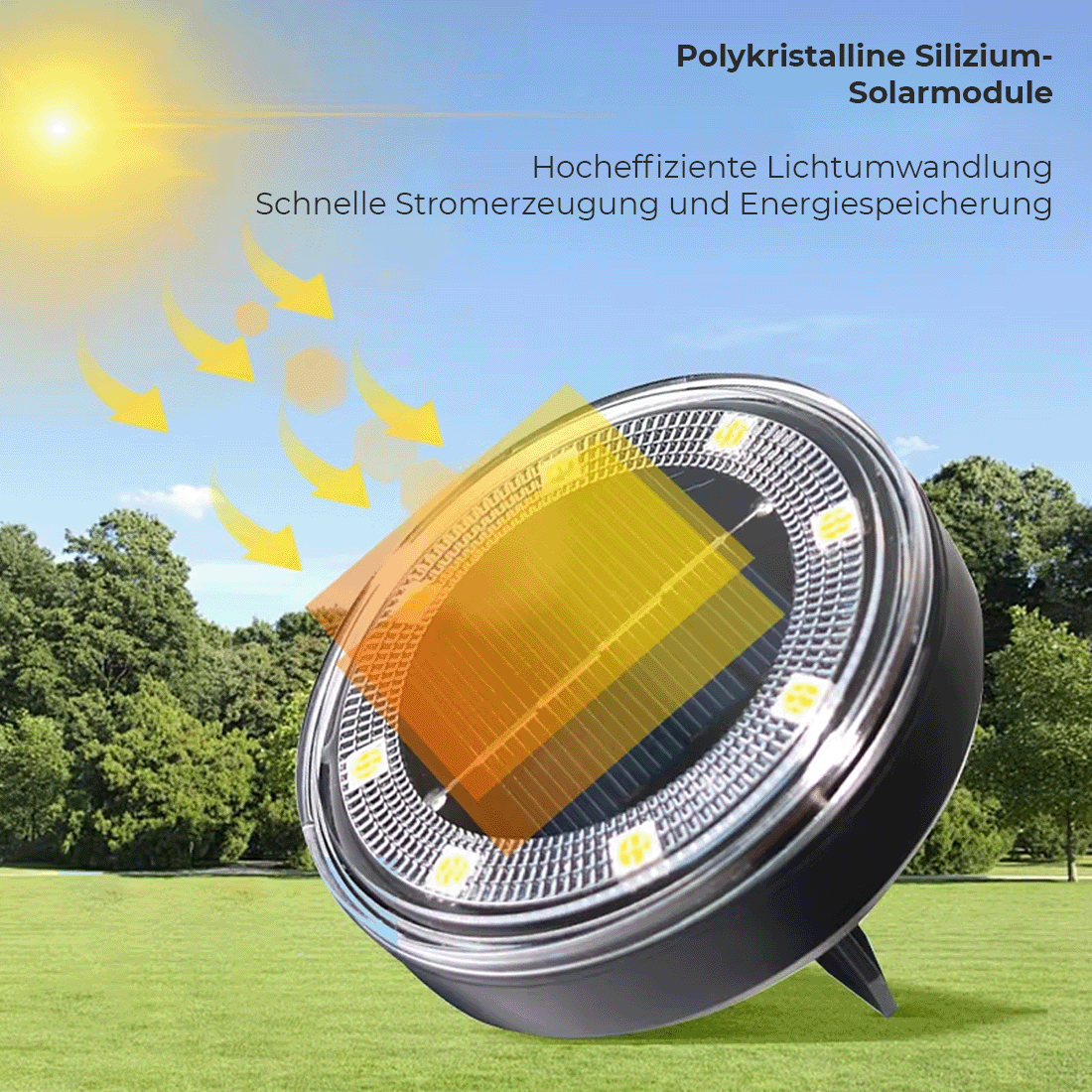SunGlen - Solarbetriebene Bodenstrahler