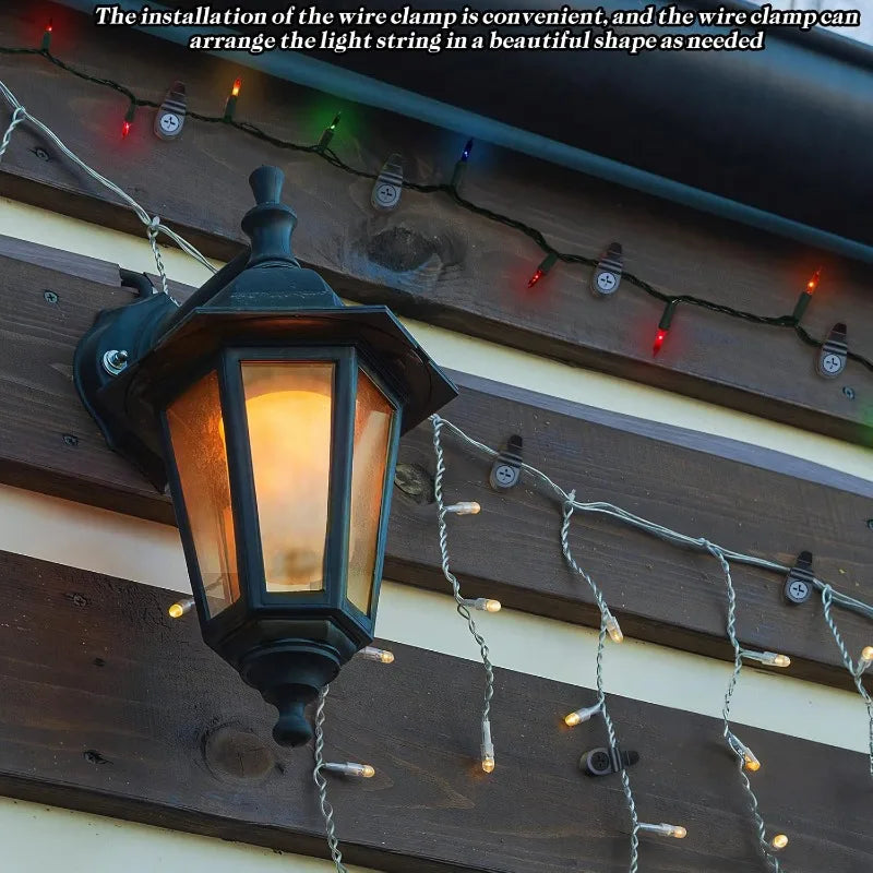 Wetterfeste Outdoor-Lichterclips – LED-Lichterhaken für Garten, Weihnachten & Party-Deko