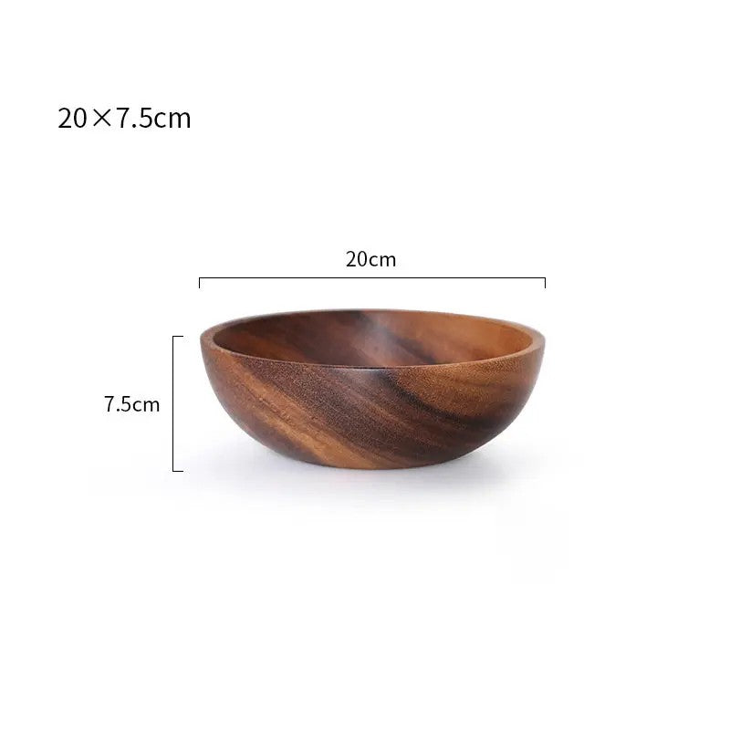 Große Akazienholz Salatschüssel-Set