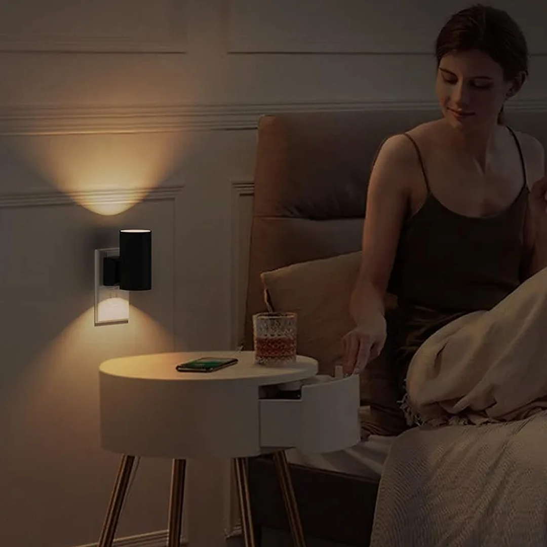 ComfortGlow – Steckdosen-Nachtlicht mit Dimmfunktion