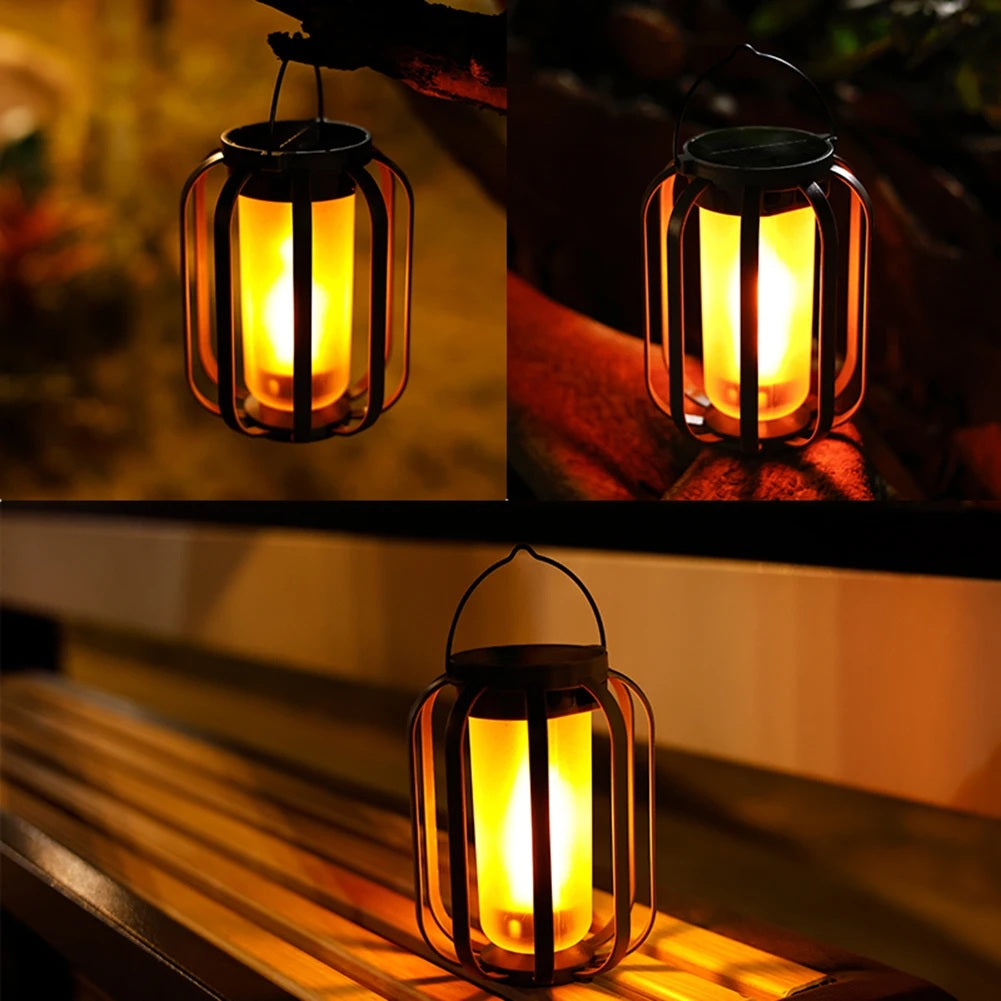 GlowWeave – Runde Solarlaterne aus Metall