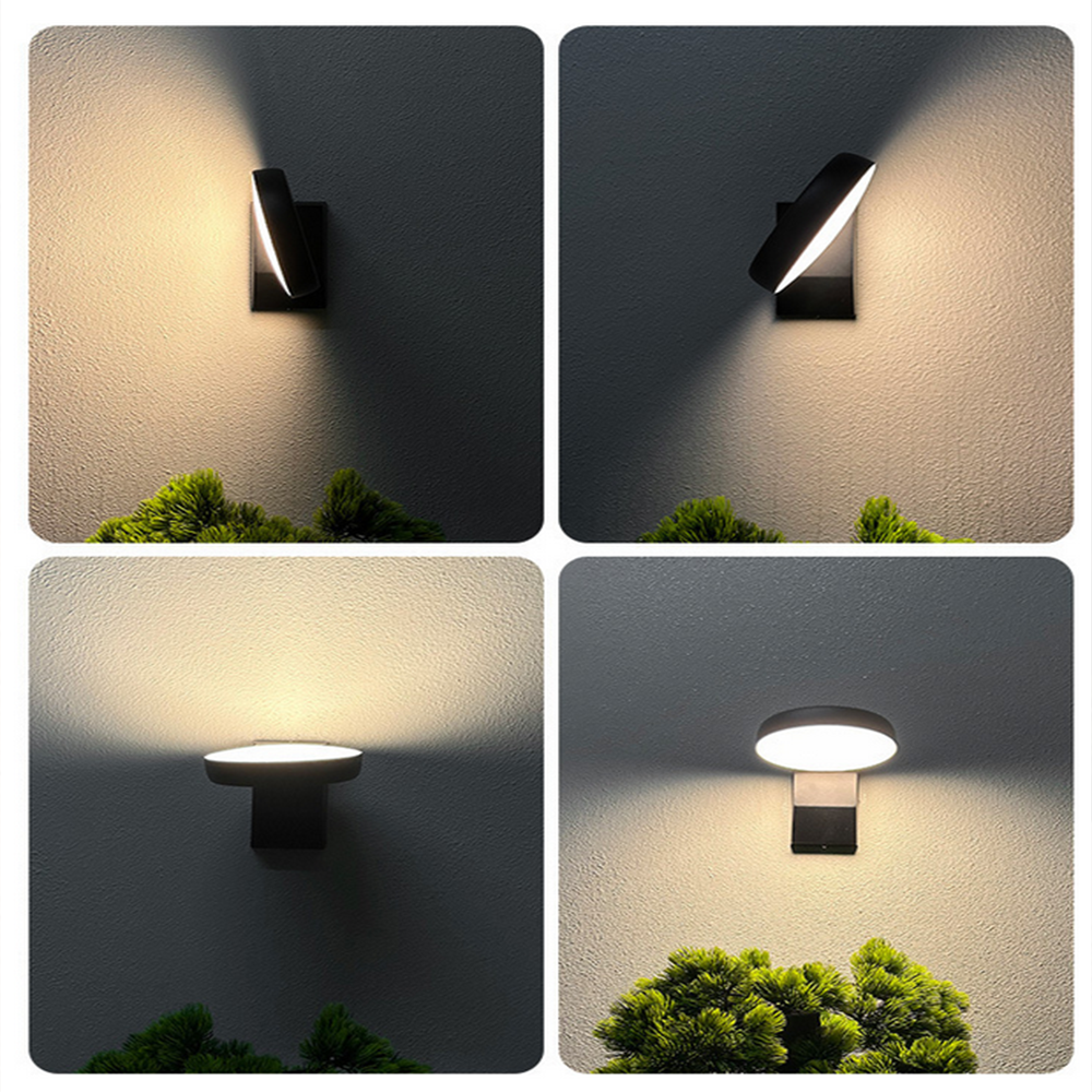 Glowix - Runde Edelstahl Solar-Wandleuchte