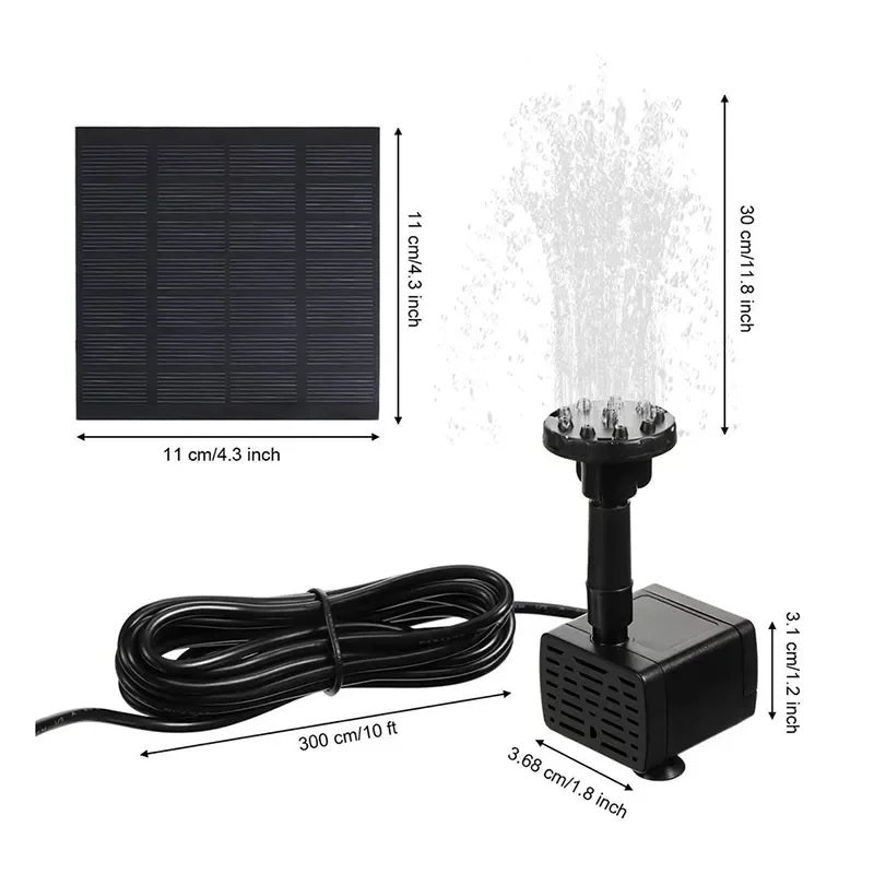 AquaBloom Solar črpalka za vodnjak – komplet za vrt in ribnik