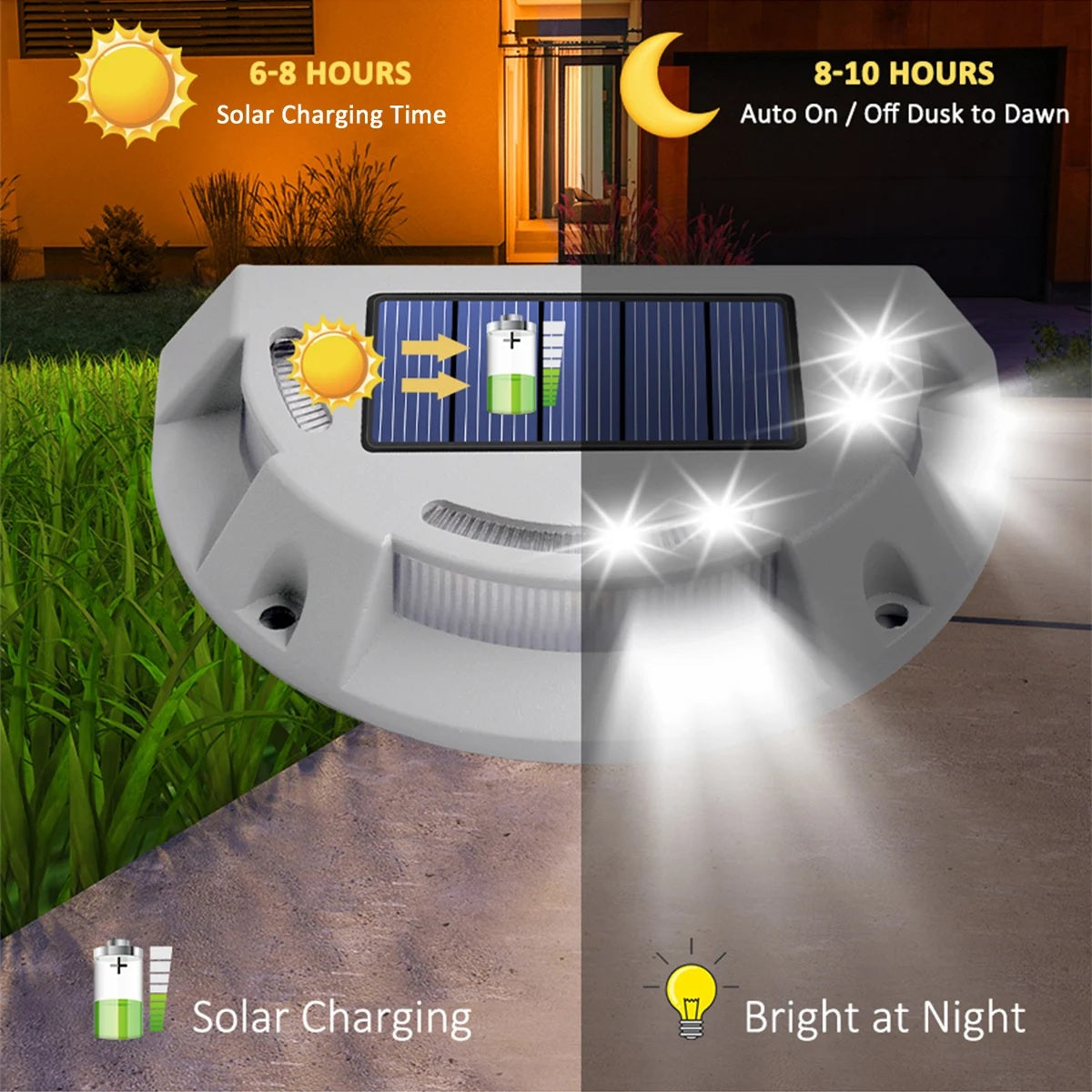 DriveEdge Duo – Solar Auffahrtsleuchten aus Aluminium (2er-Set)