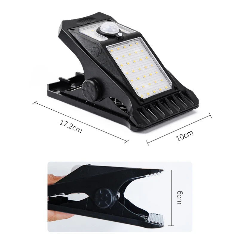 SolarClip Light – Solar Clip-Leuchte mit USB & Bewegungssensor