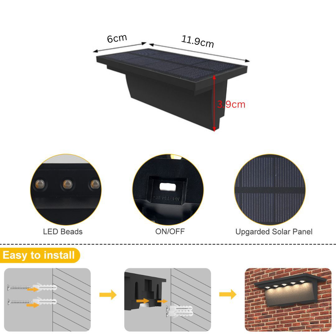 VividSolar™ - Mehrfarbige Solar-Zaunleuchte